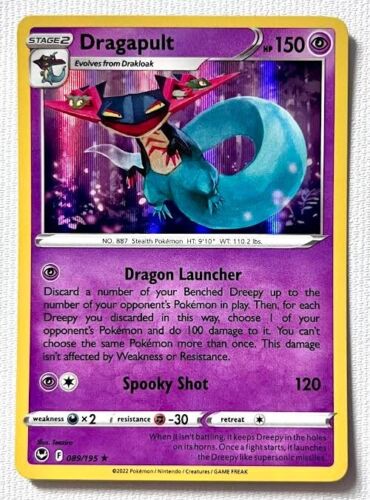 Pokémon TCG- SWSH Silver Tempest- Dragapult 089/195 Holo Rare (NM/M) - Picture 1 of 1
