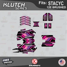 Graphics Kit for  STACYC 12E Brushed Electric Bike Klutch-purple