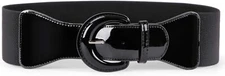 JASGOOD Women Wide Stretchy Belt,Vintage Chunky Fits Waist 28"-34", C-black 