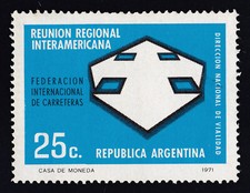 Argentina 1971 MNH Stamp Michel nº 1088 Interamerican Conference of Road Constr
