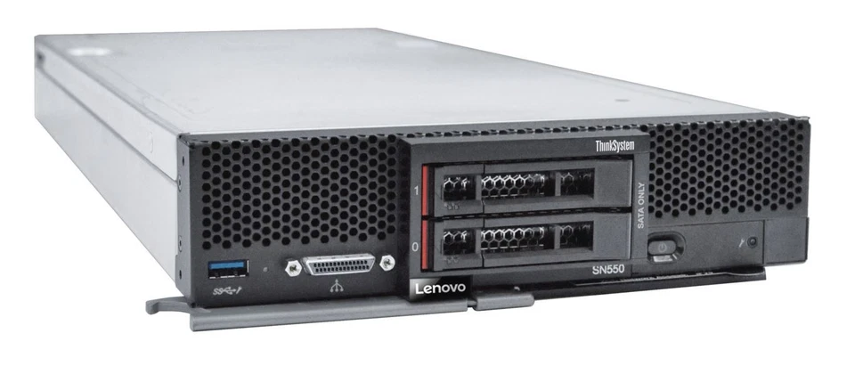Lenovo ThinkSystem SN550 Server Node Xeon Silver 4208 32GB RAM 4x 10GE SATA/NVMe - Image 3 of 4