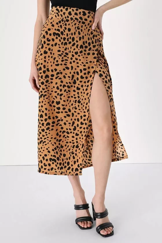 Mid length leopard skirts on ebay top