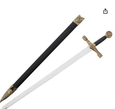 King Arthur Excalibur Longsword, Replica, Silver, 44 Inch Length, 34 Inch Blade