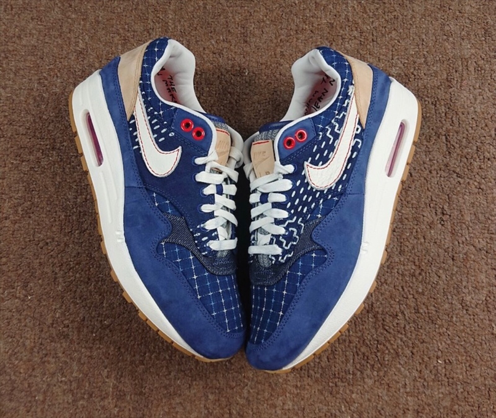 Size 9.5 - Nike Air Max 1 x Denham Blue Void 2020 for sale online | eBay