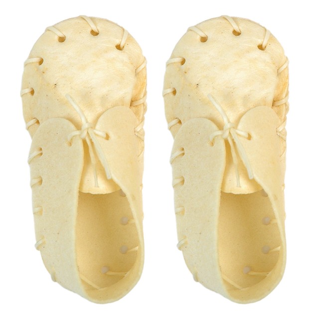 VOTOY XPET NATURAL RAWHIDE 5" SHOE CHEW 2 PIECE DOG. FREE SHIPPING TO