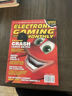 Electronic Gaming Monthly EGM May 2001 Issue # 142 CRASH BANDICOOT PS2 Magazine