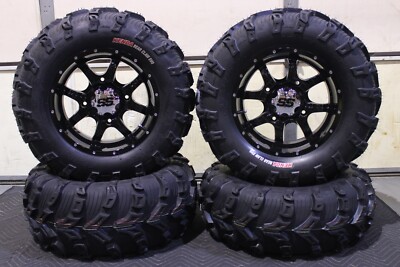SPORTSMAN 570 26'' BEAR CLAW EVO 14'' COBRA BLK ATV TIRE & WHEEL KIT POL3CA