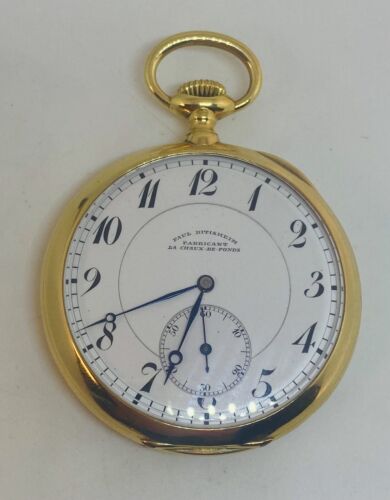Paul Ditisheim duży zegarek kieszonkowy 750/złoty - Zdjęcie 1 z 10