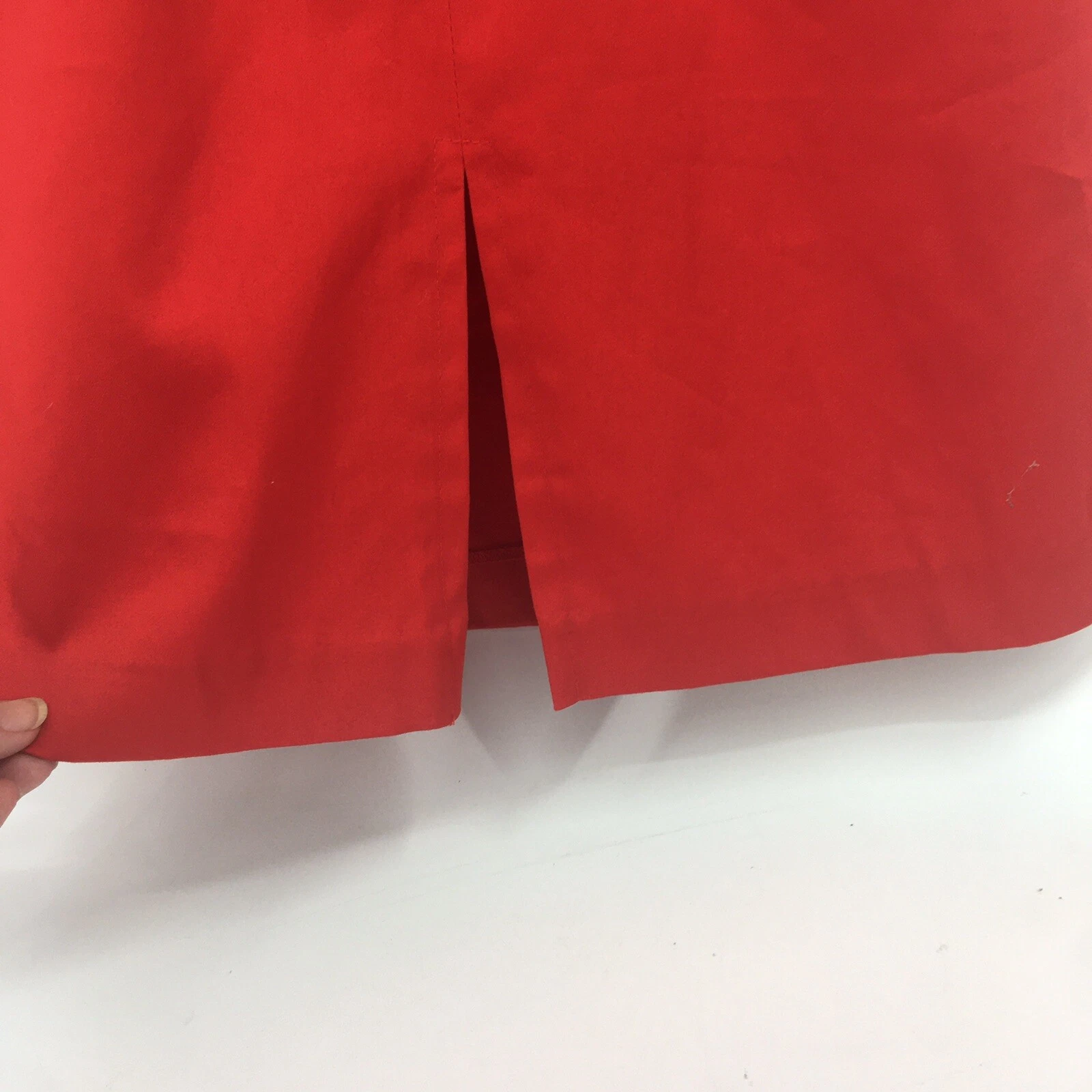 VALENTINO Abito elasticizzato rosso bomba retrò arricciato anteriore largo collo a V taglia 8