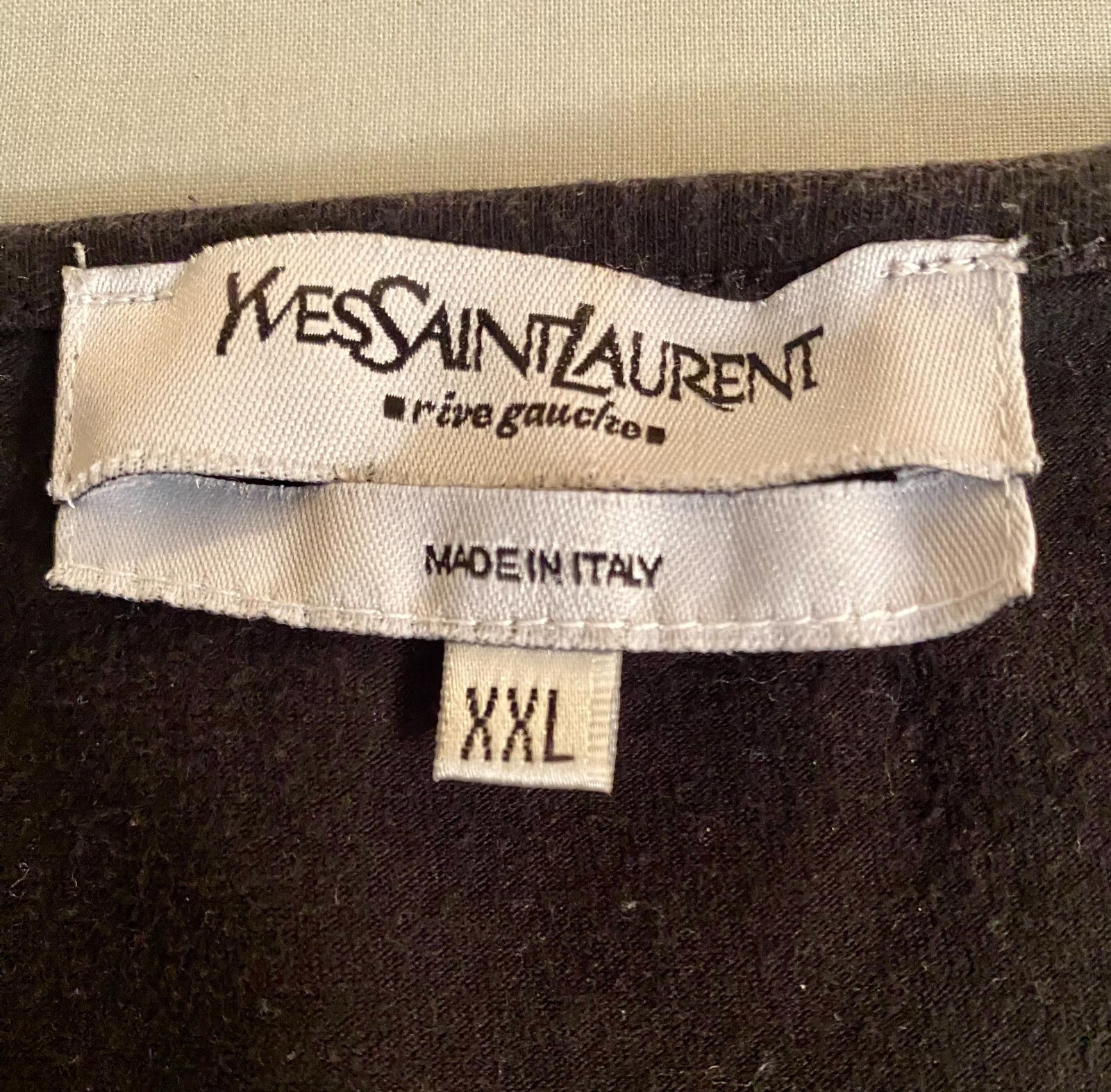 T Shirt Yves Saint Laurent Logo YSL Strass Made in Italy It Taglia XXL Am XL