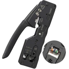 The Ultimate Pass Thru Crimper Crimps RJ45 Pass Through RJ12 RJ11 Regular Net...