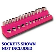 Mechanics Time Saver 722 1/4 in. Drive Magnetic Hot Pink Socket Holder 4-14mm