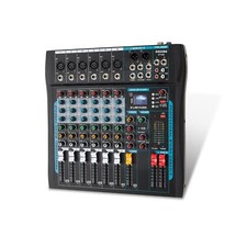 Audio Mixer,6 Channel Mixer Board for Streaming, Professional Sounds Board Mi...