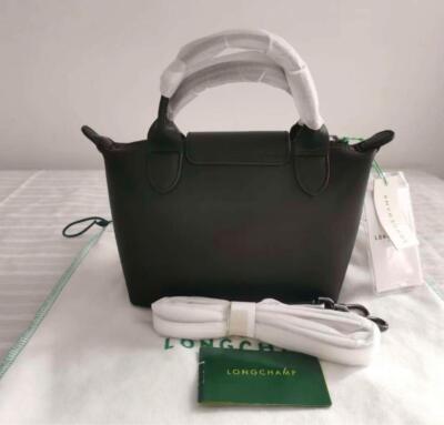 Longchamp Le Pliage Cuir XS Mini Leather Shoulder Bag Black Outlet