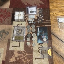 Mixed Coin Lot w/ Silver Bars, Rounds, Slabbed Coin, Proof Sets & 1845 Coin