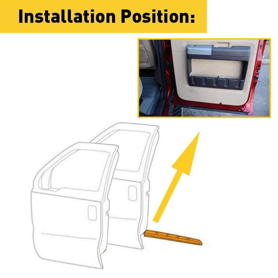 Juego de 2 impermeabiliza sello inferior puerta trasera derecha o izquierda 1C3Z-26253A24-A para Ford F2 Foto 2 de 4
