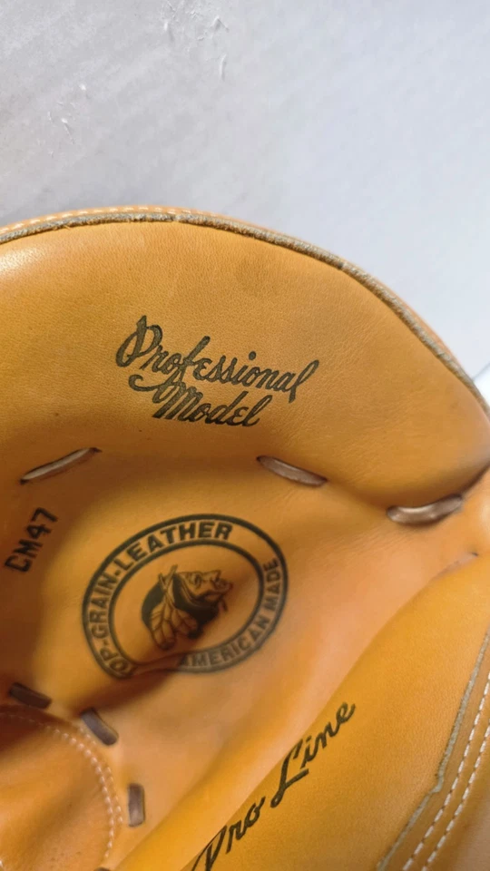  Guante Catchers de Cuero Hecho en Estados Unidos CM47 Pro Line Modelo Profesional Mano Izquierda Foto 3 de 4
