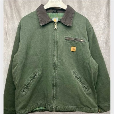 RARE 2003 VINTAGE CARHARTT J97 PTL PETROL GREEN DETROIT JACKET