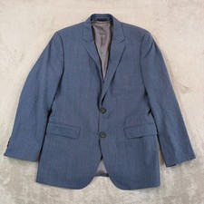 Hugo Boss James4/Sharp6 Blazer Sport Coat Blue Glen Check Wool Men 40R Designer