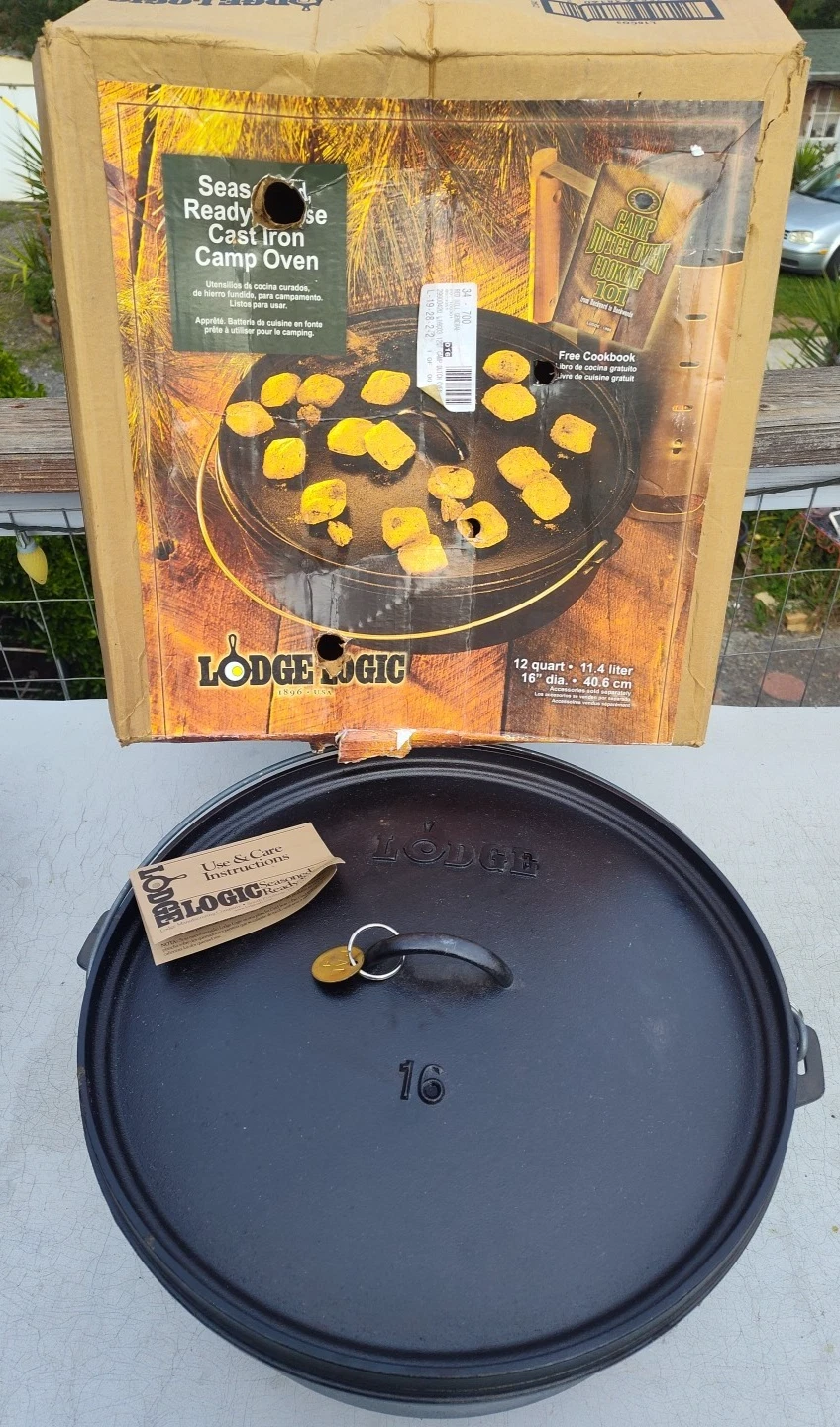 Lodge # 16 Cast Iron Dutch Oven 🍒 NOS