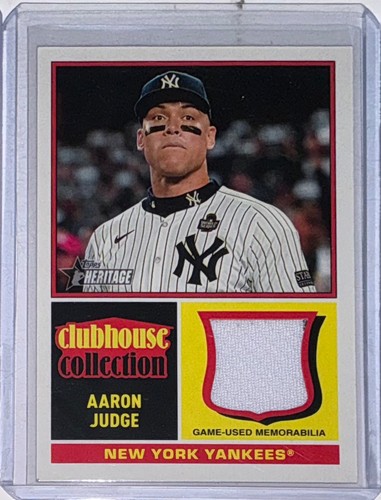 2025 Topps Heritage Aaron Judge Game Used Jersey Card
