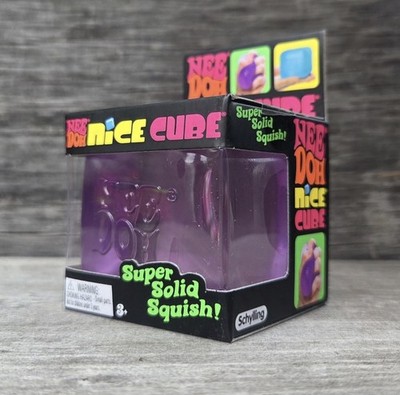 LILA NeeDoh schöner Würfel Nee Doh Nicecube 2,25'' matschiges Stressspielzeug 100 % AUTHENTISCH