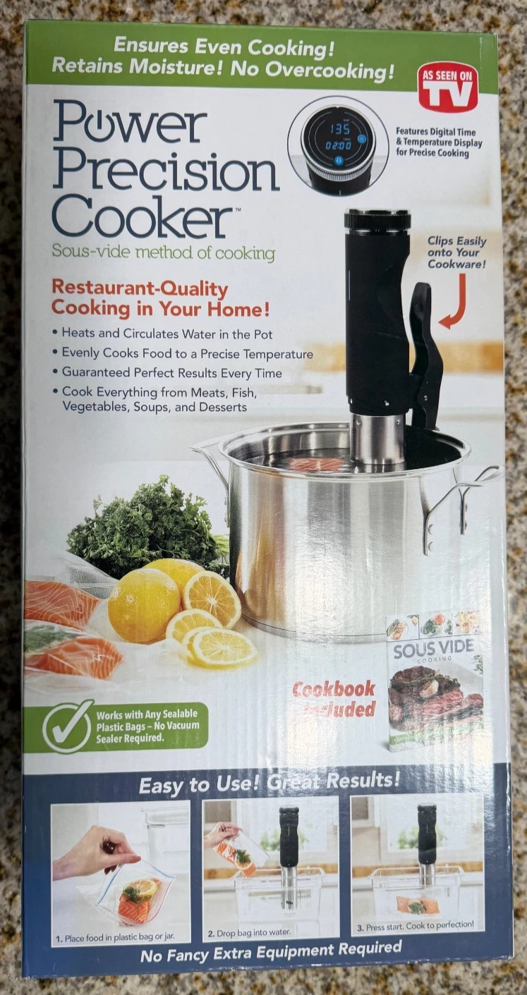Power Precision Cooker - Sous Vide Method of Cooking - New In Box with Cookbook
Opens in a new windo