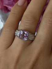 Lovely 925 Sterling Silver Amethyst Ring Size 7
