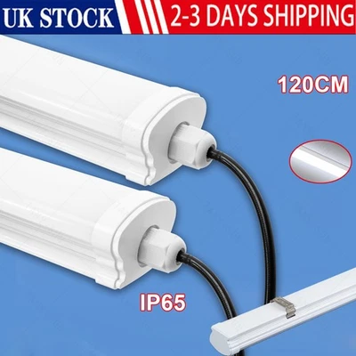 UOCOMDER 2X LED Strip Light 4FT Batten Tube Light IP65 Garage Ceiling Lamp Office Shop