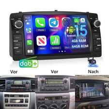 4G+64G Für TOYOTA COROLLA E10 E11 E12 1990-2007 Autoradio Android 15 Carplay DAB