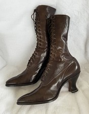 STELLAR Antique Victorian Edwardian Women  s Leather Boots c1900