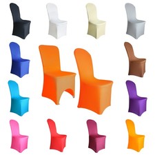 TtS 80PCS Chair Covers Spandex Stretch Slip Seat Cover Wedding Party Decoration