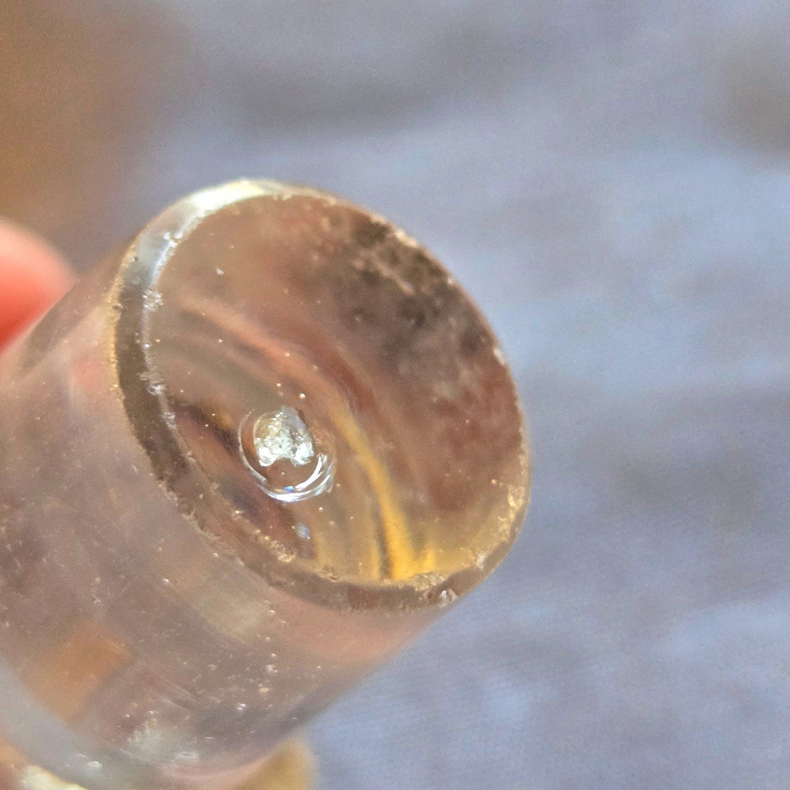 Vintage Clear Cut Crystal Glass Decanter Wine Bottle Stopper Starburst Flower