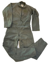 US Military Coveralls 34R Flyers Mens Summer Fire Resistant CWU 27/P Green nwot