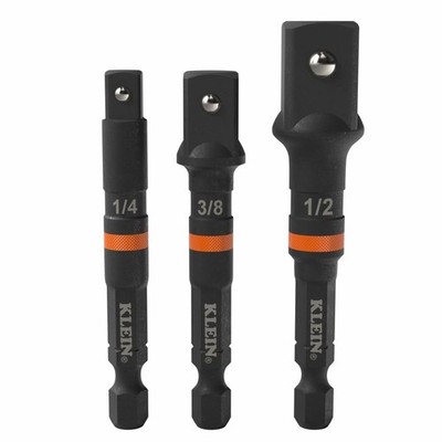 Klein Tools 65030A 3 Piece Impact Driver Socket Adapter Set 3 Inch Quick Connect