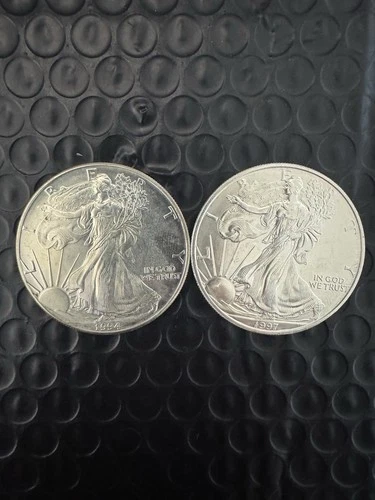 Lot of Two (2) American Silver Eagles 1994 & 1997