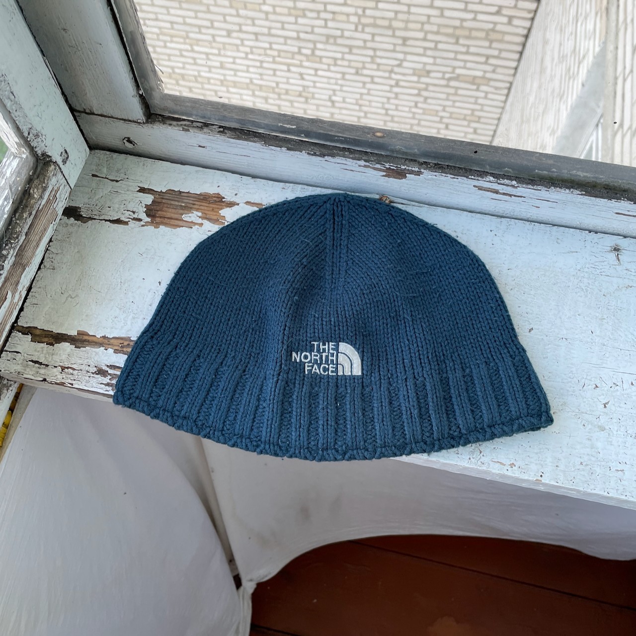 Vintage The north Face knit winter beanie hat y2k Rare 00s os sk8 image 2