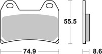 Brembo Bremsbelagsatz Scheibenbremse Prime - Sinter - SA 07BB19SA FüR BMW 800Cc