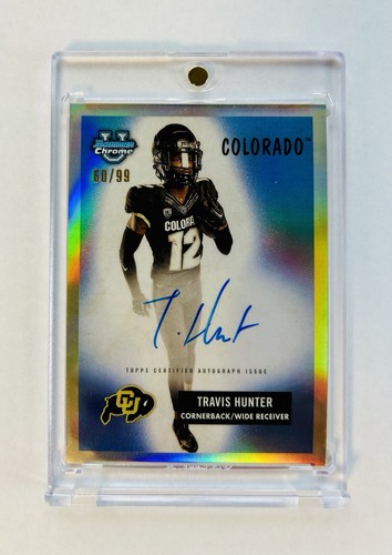 Travis Hunter #55B-TH 2023 Bowman Chrome University 1955 Autographs card