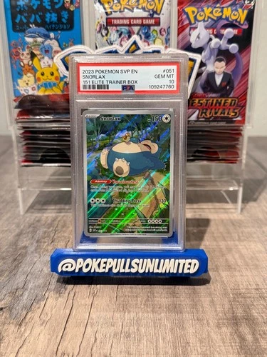 Snorlax 051/165 151 Elite Trainer Box Svp En-sv Black Star Promo Pokemon PSA 10
