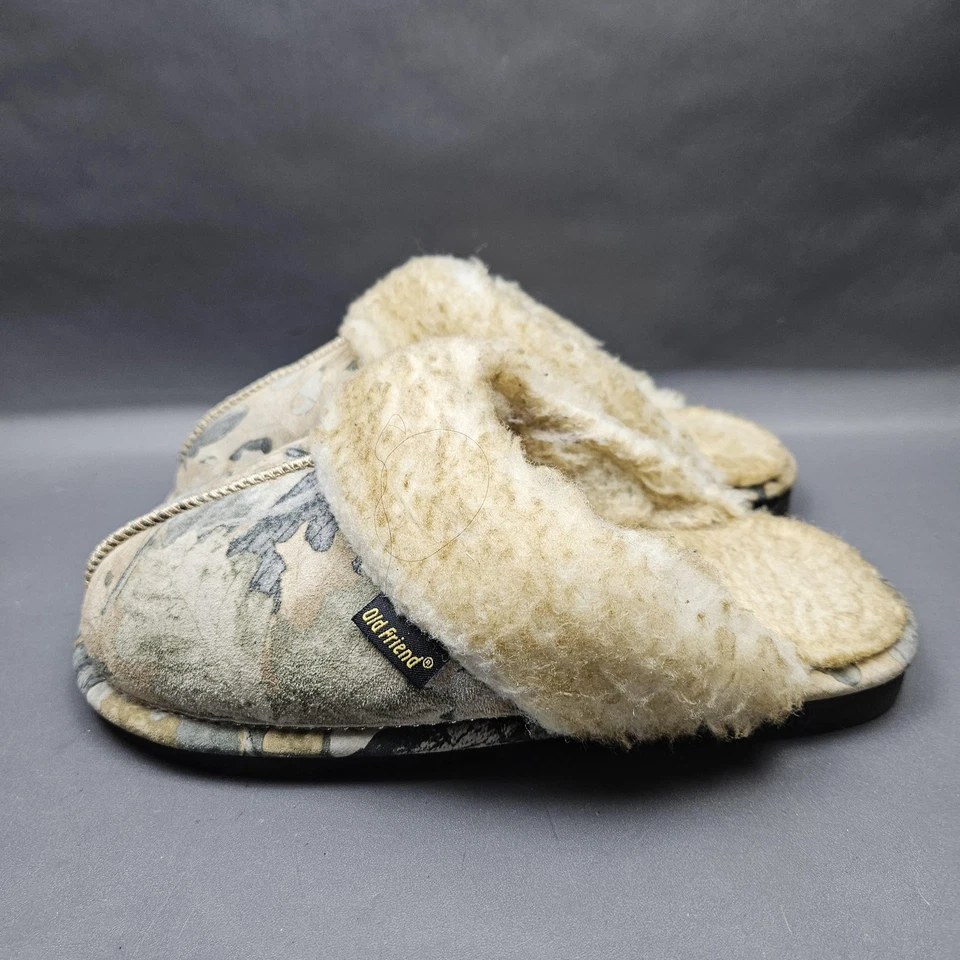 Old Friend Buffy 鞋女式 6 蓝色迷彩夏尔巴人磨损拖鞋骡子木屐 — 第 3/4 张图片