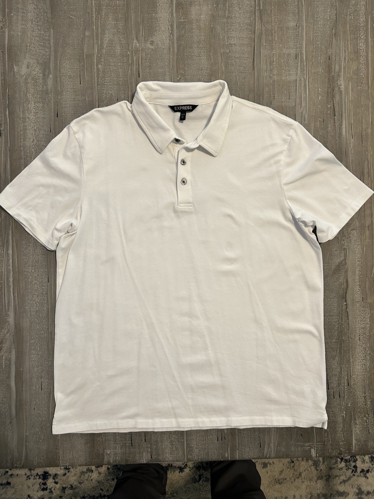 Express Men's White Solid Everyday Performance Po… - image 1