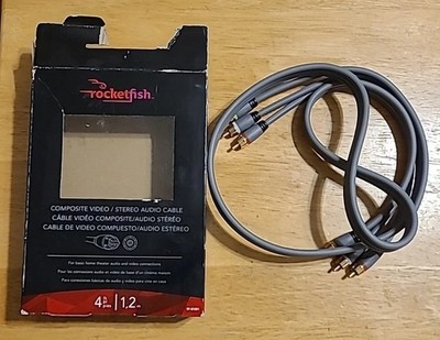 Rocketfish Composite Video/Stereo Audio RCA Cable 4ft (1.2m) Model RF-G1201