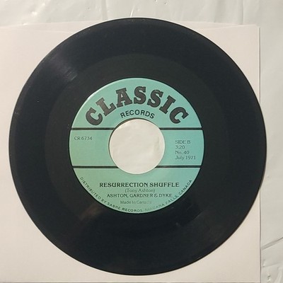Ashton, Gardner & Dyke ~ Resurrection Shuffle/ Ace ~ How Long ~ 45 RPM Record