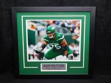 Alijah Vera-Tucker Signed Autographed Framed 11x14 Photo New York Jets JSA COA B
