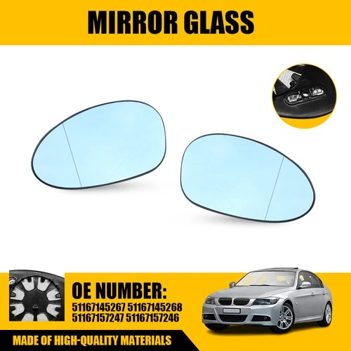 2x Side Door Heated Mirror Glass For BMW 3 Series E46 E90 E91 E92 E93 2005-2008