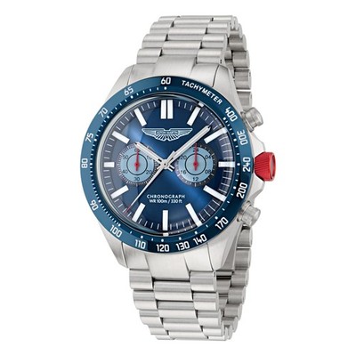 Aston Martin Watch MTIS1F503 Chrono Blue Wristwatch 44mm Stainless Steel