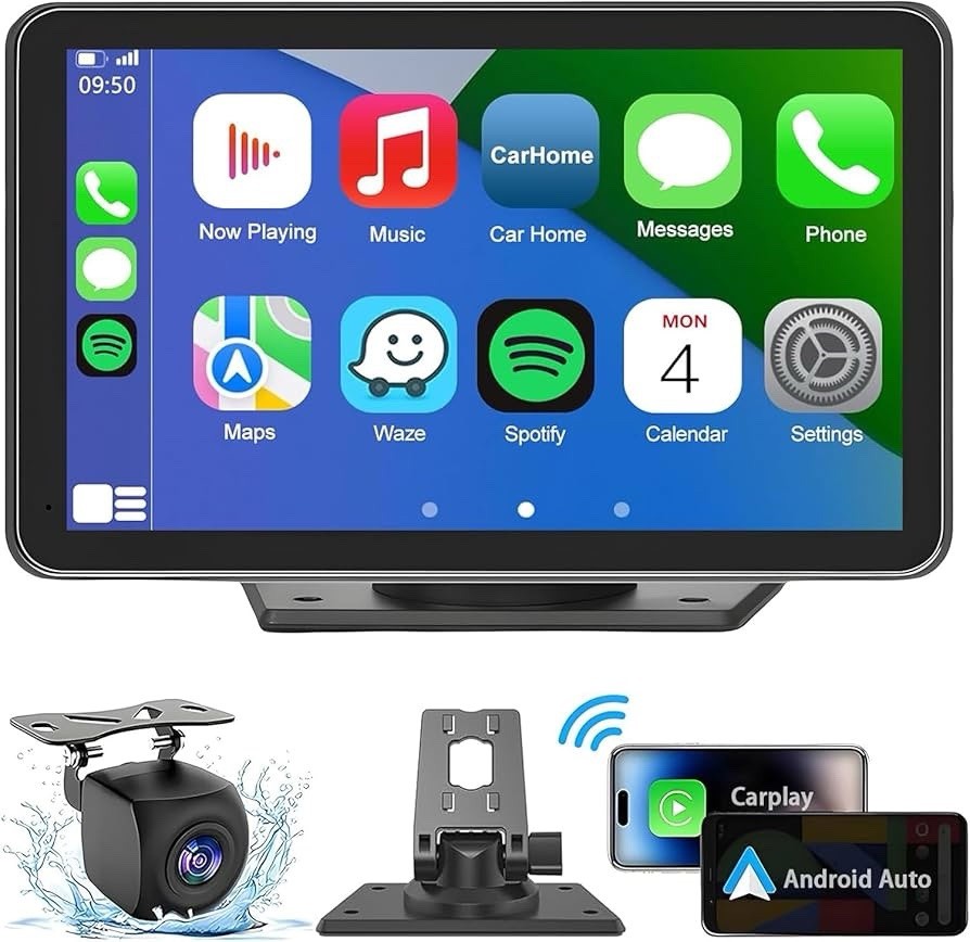 Portable Wireless with Apple CarPlay and Android Auto Screen
