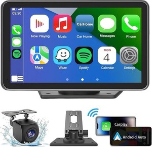 Portable Wireless with Apple CarPlay and Android Auto Screen for Car 8.9" HD
