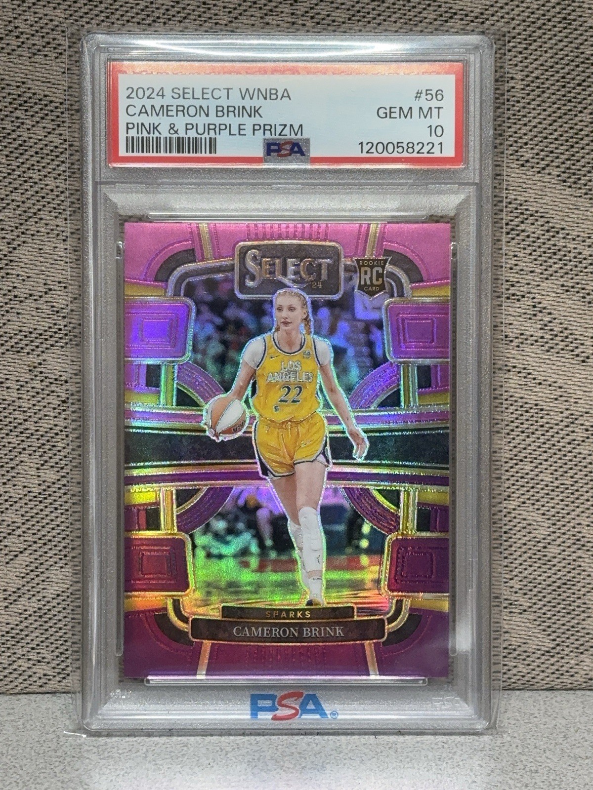 Cameron Brink 2024 Select Pink and Purple Prizm Rookie /99 PSA 10 #56 RC